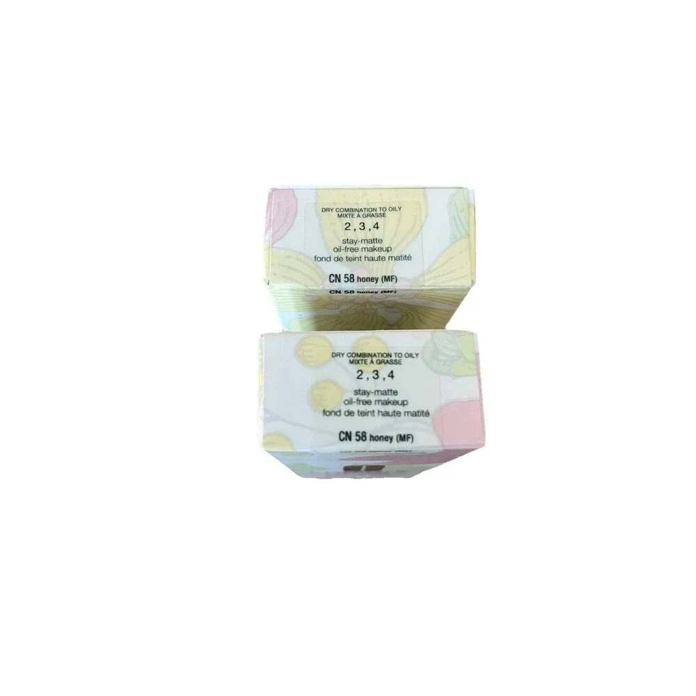 2 New Clinique Stay-Matte Oil Free Makeup CN 58 HONEY (MF) 30ml Sealed